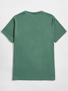 Manfinity Men Coconut Tree Print Tee - Green - View 2