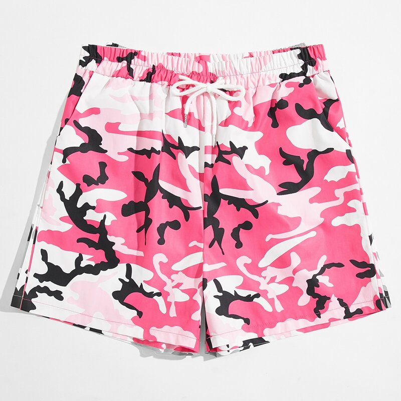 

Camo Drawstring Shorts 5'', Multicolor