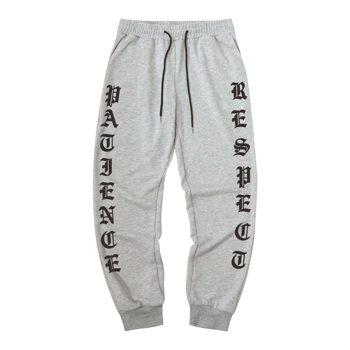 

Unisex Letter Drawstring Sweatpants, Grey