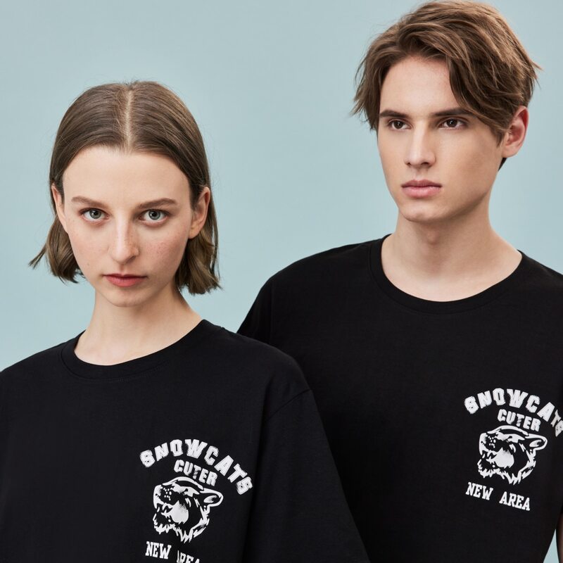

Unisex Letter Graphic Tee, Black