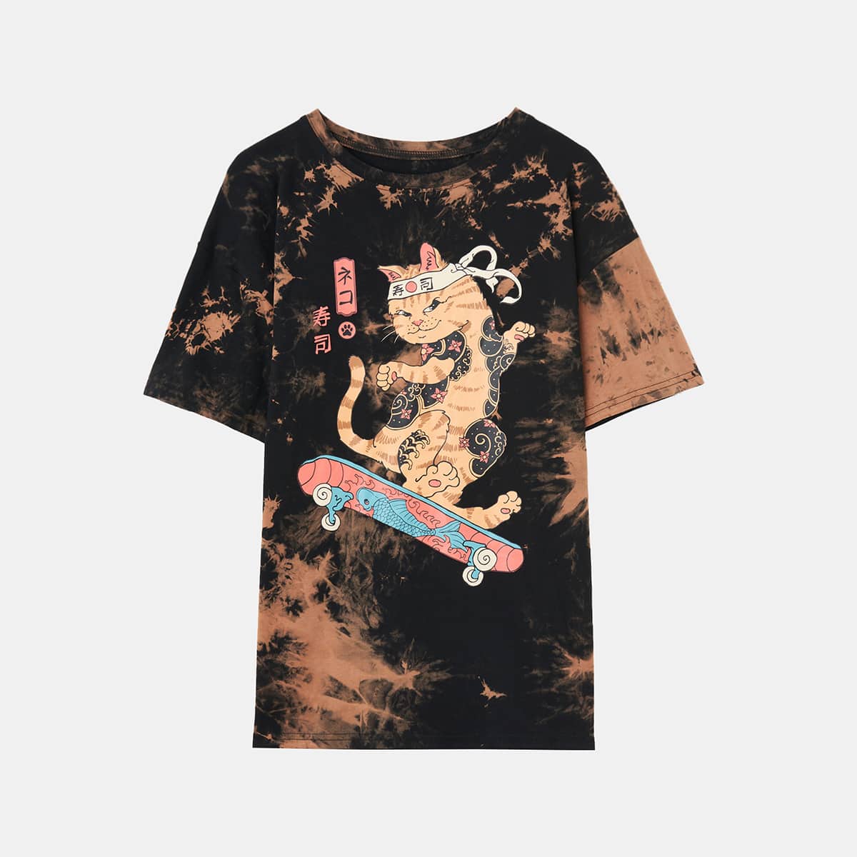 

Tie Dye Cat Graphic Tee, Multicolor