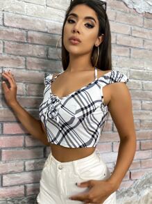 SHEIN Unity Áo nữ Xù Sọc ca rô Giải trí - Nhiều màu - Xem 5