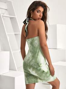 SHEIN EZwear Đầm Dây kéo Cà vạt nhuộm Boho - Nhiều màu - Xem 2