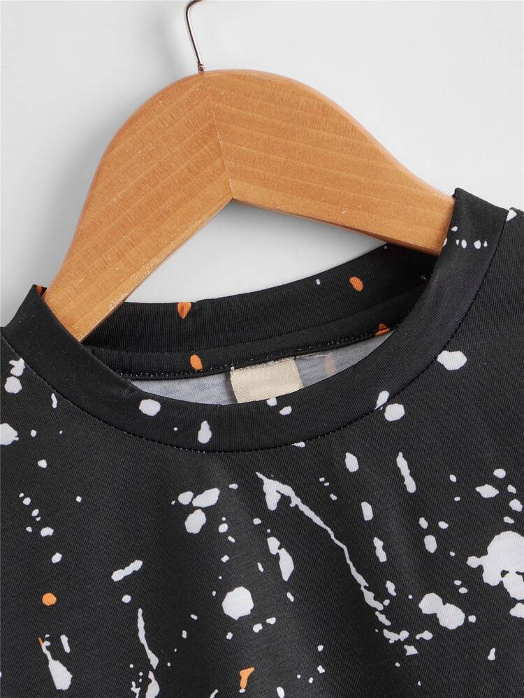 Gráfico ocasional Camiseta & Tanque Infantil para Menino - Preto - Visão 3