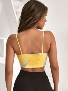 SHEIN Unity Áo hai dây Bất đối xứng Cà vạt nhuộm Boho - Nhiều màu - Xem 2