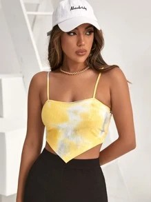 SHEIN Unity Áo hai dây Bất đối xứng Cà vạt nhuộm Boho - Nhiều màu - Xem 3