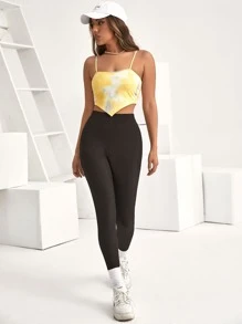 SHEIN Unity Áo hai dây Bất đối xứng Cà vạt nhuộm Boho - Nhiều màu - Xem 5