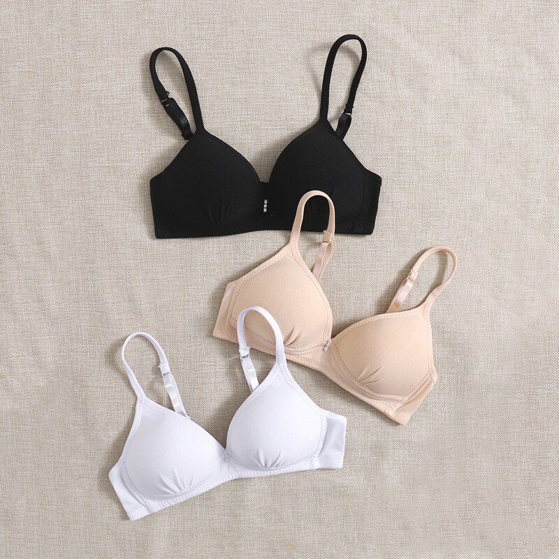 

3pack Solid Bra Set, Multicolor