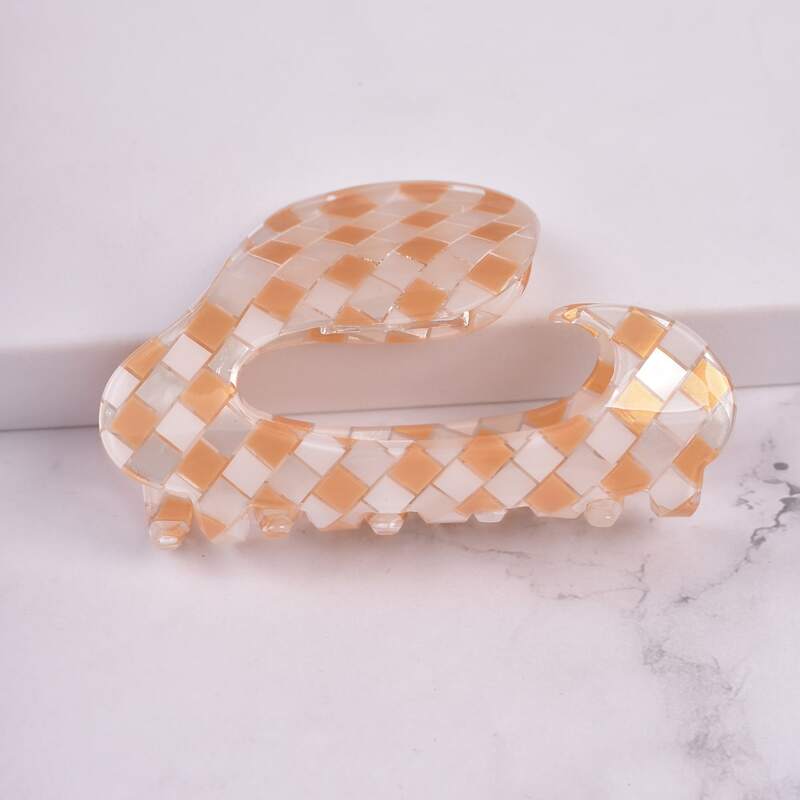 

Plaid Acrylic Hair Claw, Multicolor