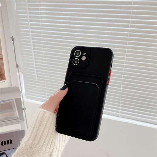 

Simple Phone Case With Card Holder, Black