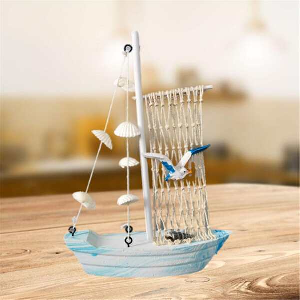 

1pc Sailboat Design Art Decoration, Multicolor