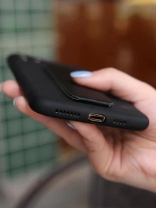 Phone Case With Holder - Black - View 4