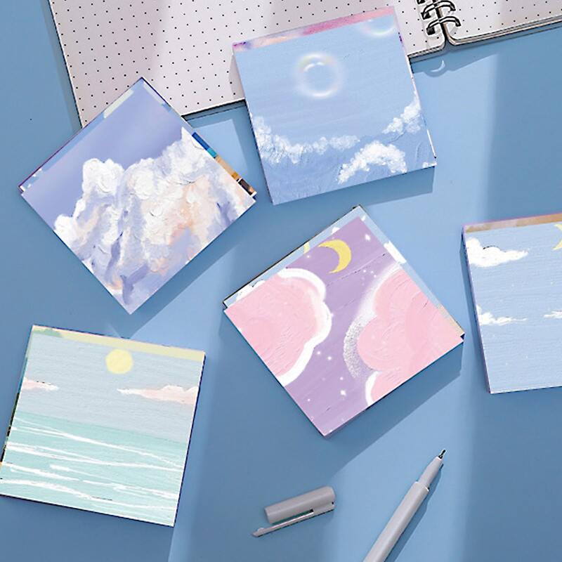

1pc Scenery Pattern Random Sticky Note, Multicolor