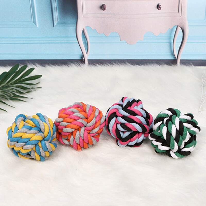 

1pc Cotton Rope Random Color Pet Chew Toy, Multicolor