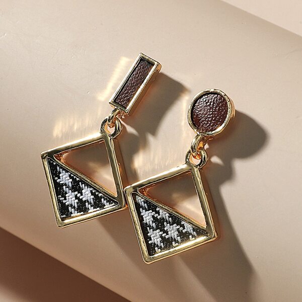 

Geometric Drop Earrings, Gold