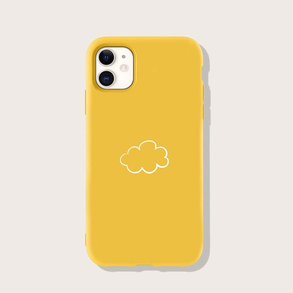 

Cloud Print Phone Case, Yellow