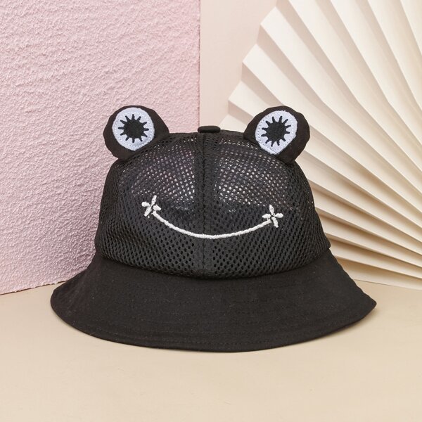 

Cartoon Frog Design Bucket Hat, Black