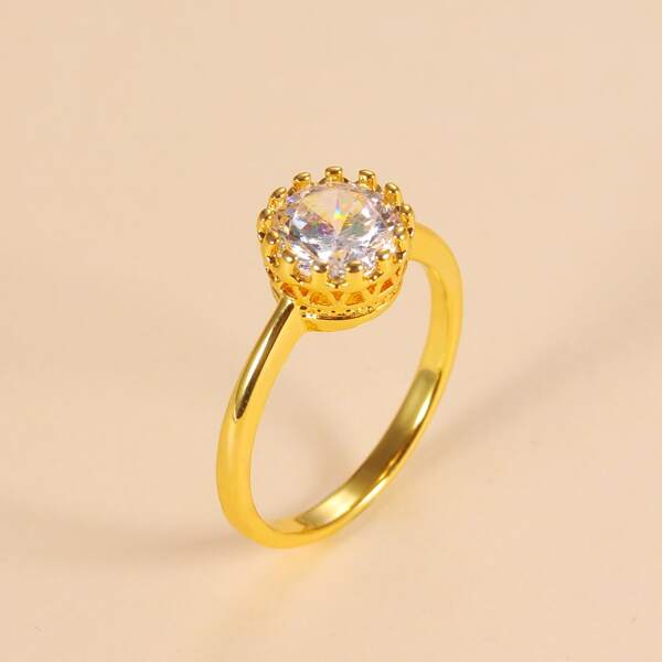 

Zircon Decor Ring, Gold
