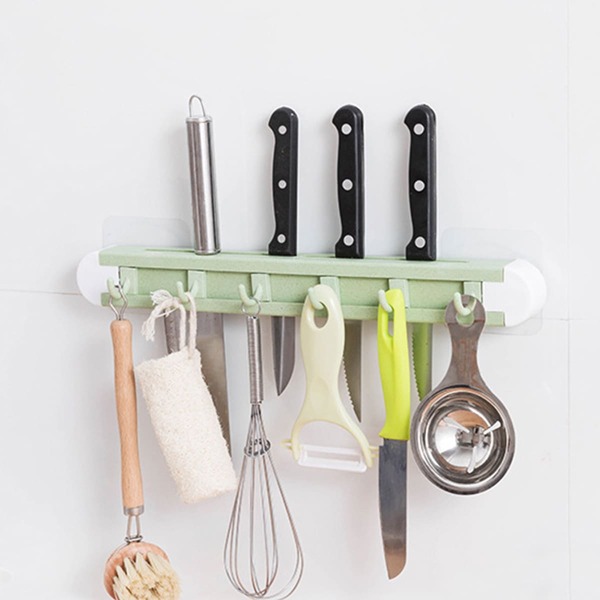 

1pc Multifunction Kitchen Knives Storage Rack, Green