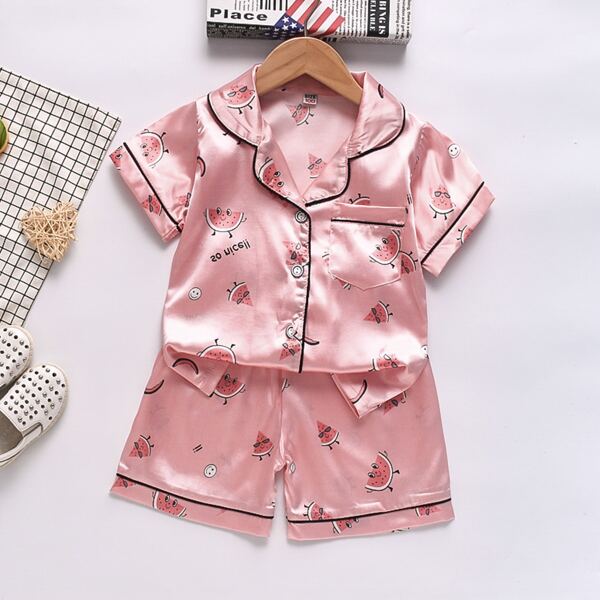 

Контрастная отделка буква милый Домашняя одежда для девочек, Кораллово-розовый