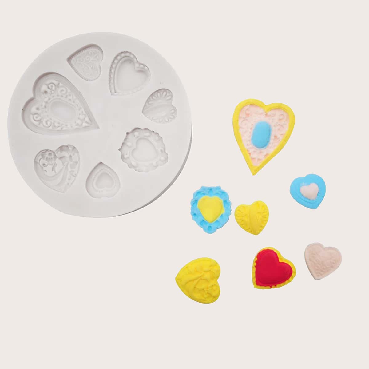 

1pc Heart Chocolate Mold, White