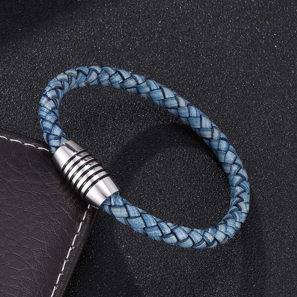 

Men Braided Design Bracelet, Blue