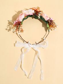 Flower Decor Hair Band - Multicolor - View 2
