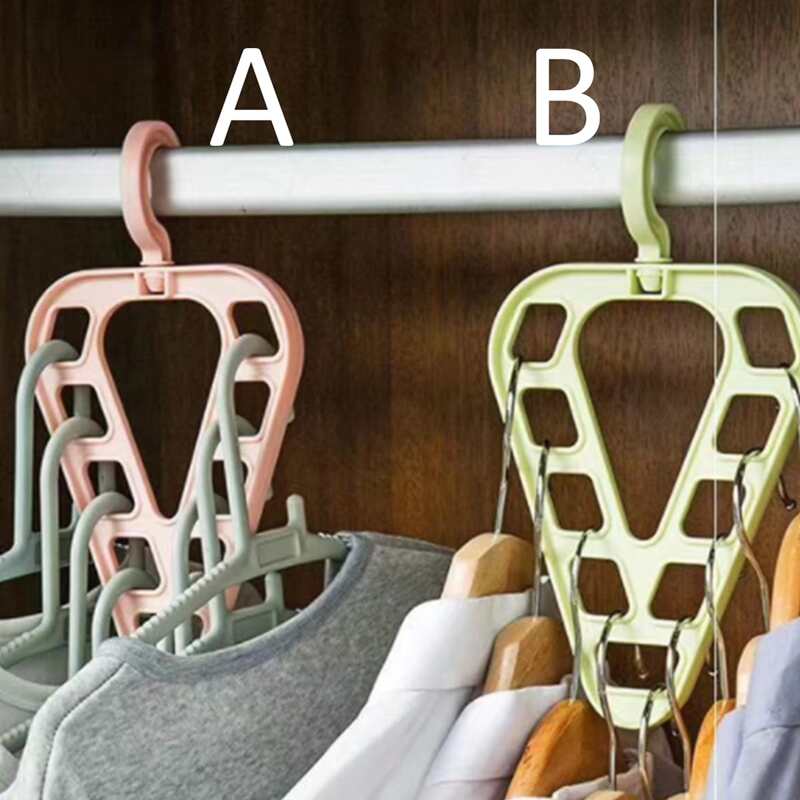 

1pc Multi-grid Triangle Clothes Hanger, Multicolor