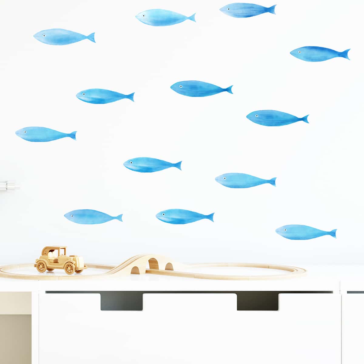 

Fish Print Kids Wall Sticker, Blue
