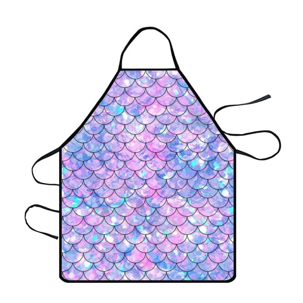 

Fish Scale Print Apron, Multicolor