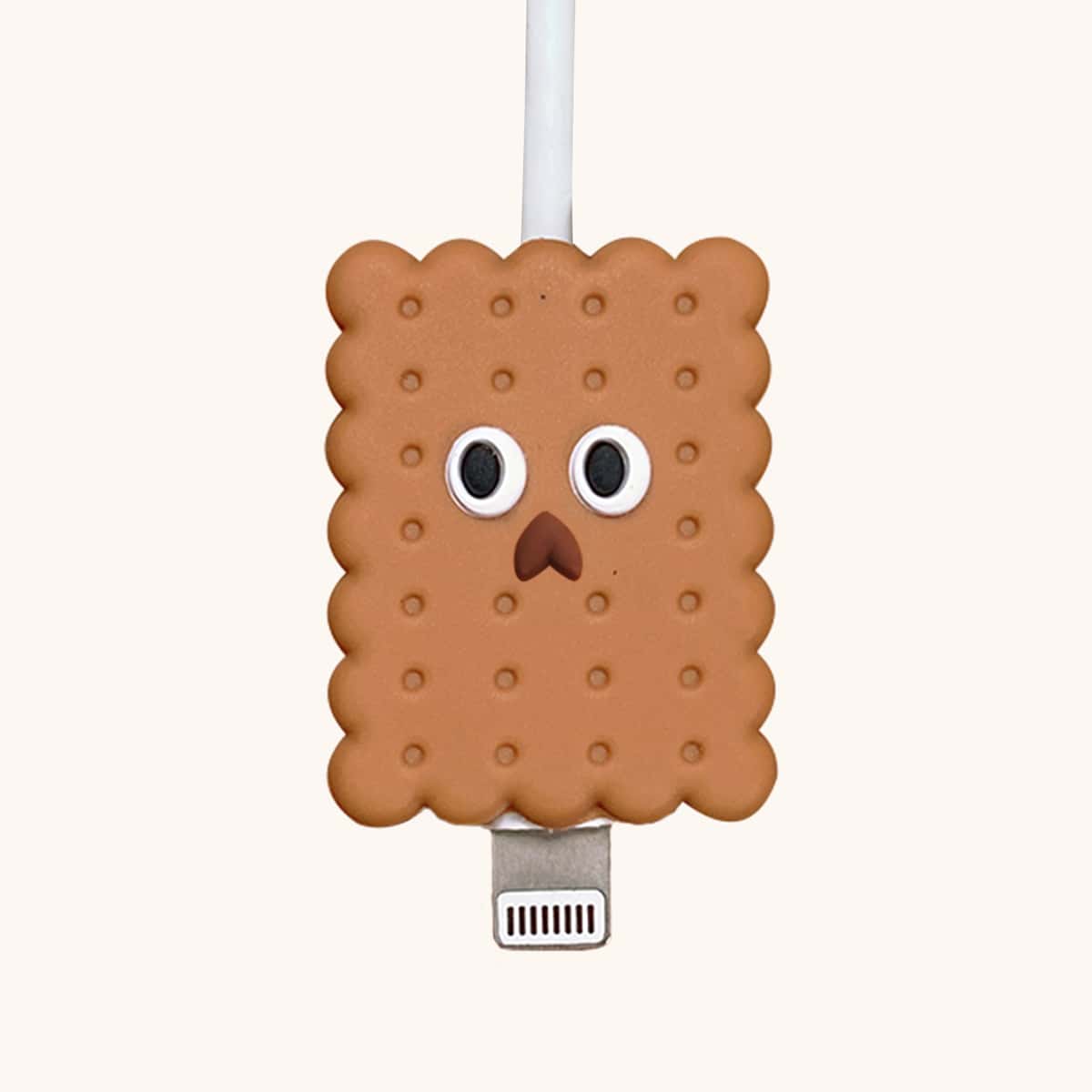 

Cartoon Biscuit Data Line Protector, Brown