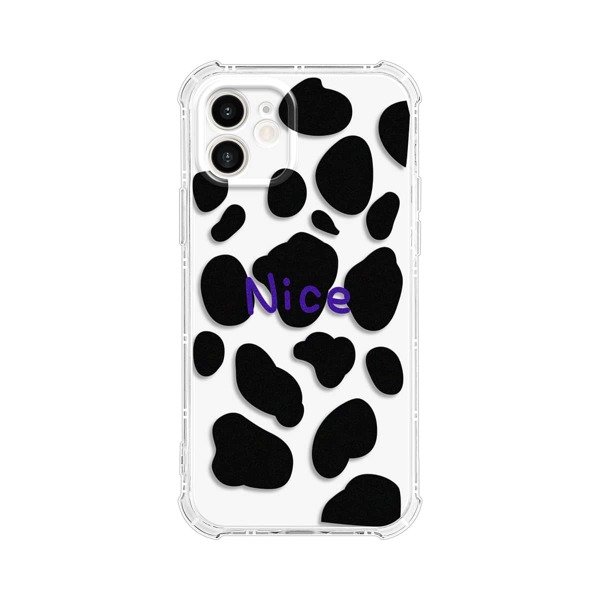 

Cow Print Phone Case, Black
