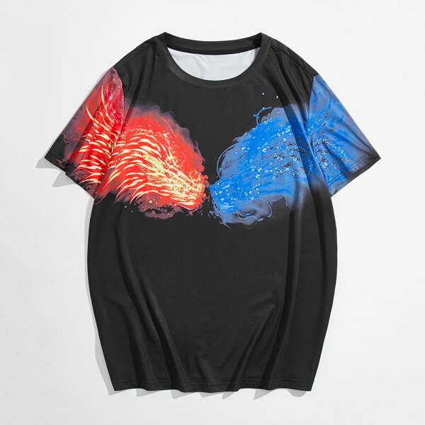 

Men Color Block Tee, Black