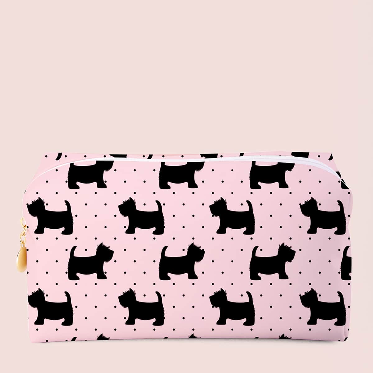 

Dog Pattern Square Makeup Bag, Multicolor