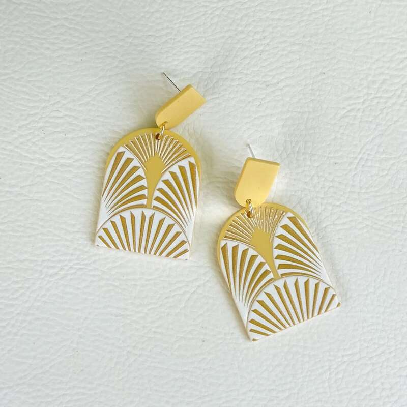 

Graphic Drop Earrings, Multicolor