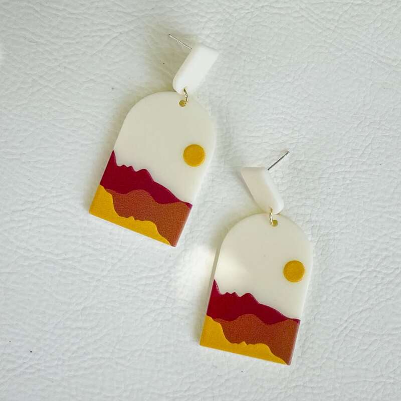 

Graphic Drop Earrings, Multicolor