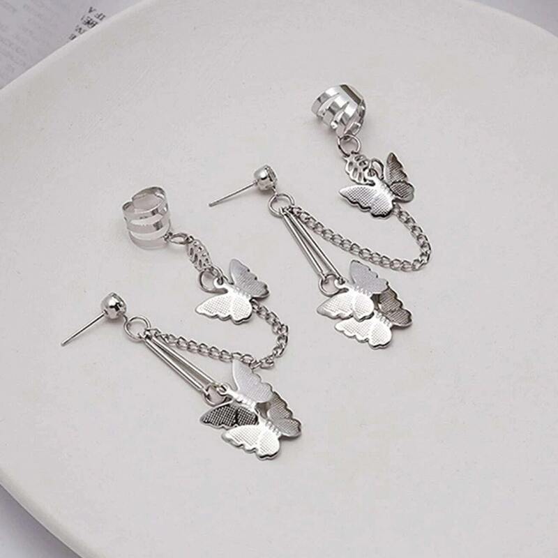 

1pair Butterfly Design Earring, Silver
