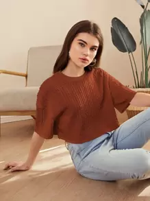 Muchica Áo thun màu trơn Giải trí - Rỉ Nâu - Xem 1