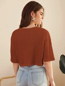 Muchica Áo thun màu trơn Giải trí - Rỉ Nâu - Xem 2