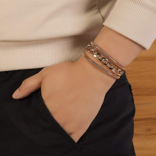 

Men Layered Bracelet, Gold