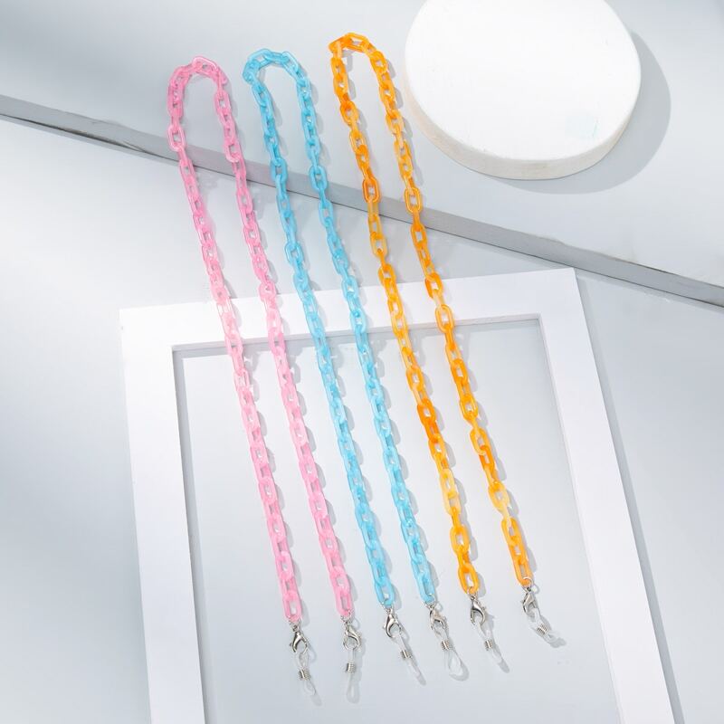 

3pcs Acrylic Glasses Chain, Multicolor
