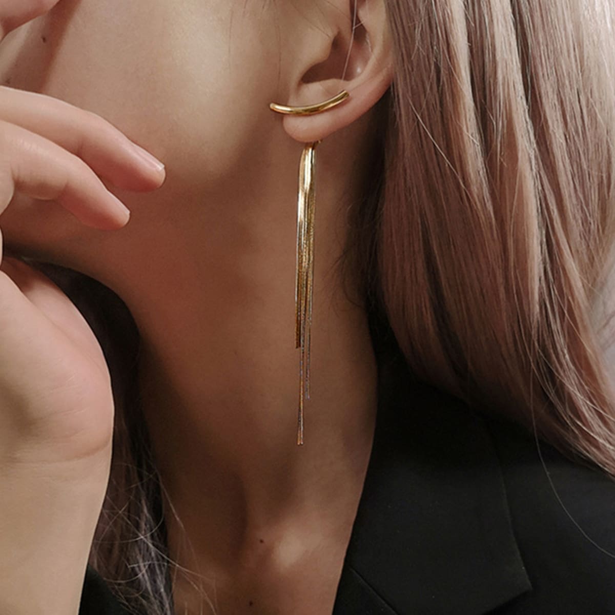 

Tassel Drop Earrings, Gold