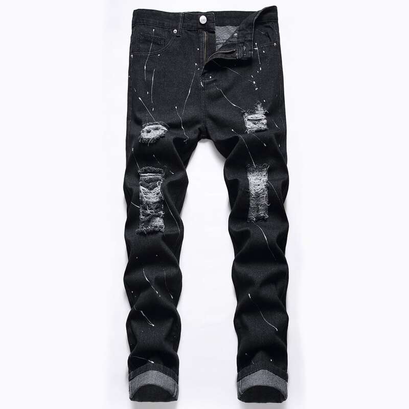 

Guys Ripped Jeans, Black