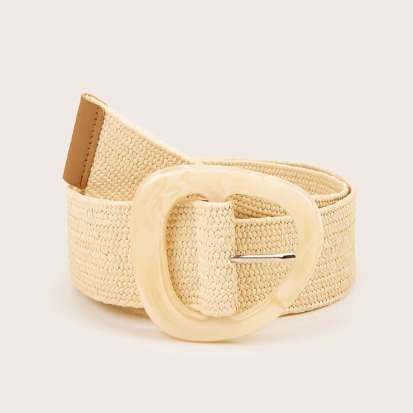 

Irregular Buckle Belt, Beige
