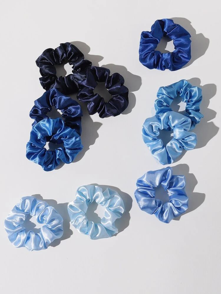 1pc/10pcs Faille Hair Scrunchies Set, Suitable For Daily Hairstyle Decoration Hair Ties Scrunchy Hair Ties Ponytail Head Accessories Elastic Band Beauty Home Hair Accessories Holiday Accessories