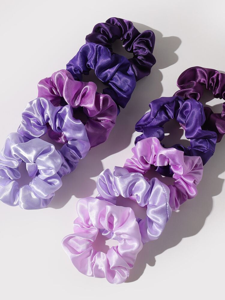 1pc/10pcs Satin Hair Scrunchies Set Dopamine Carnival Mardi Gras Hair Ties Scrunchy Hair Ties, Casual Ponytail Elastic Band Beauty Home Hair Accessories Hair Rubber Bands