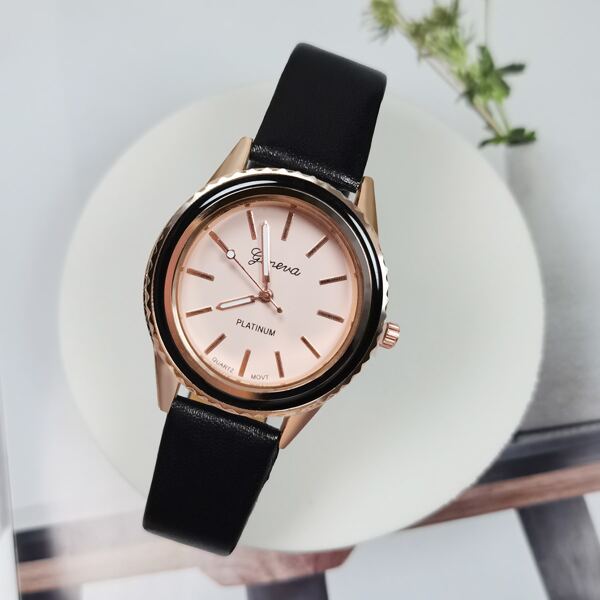 

1pc Kids Round Pointer Quartz Watch