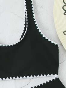 SHEIN Swim Summer Beach Whip Stitch Bikini Set