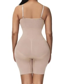 Body comodo senza cucitura monocolore leggermente modellante