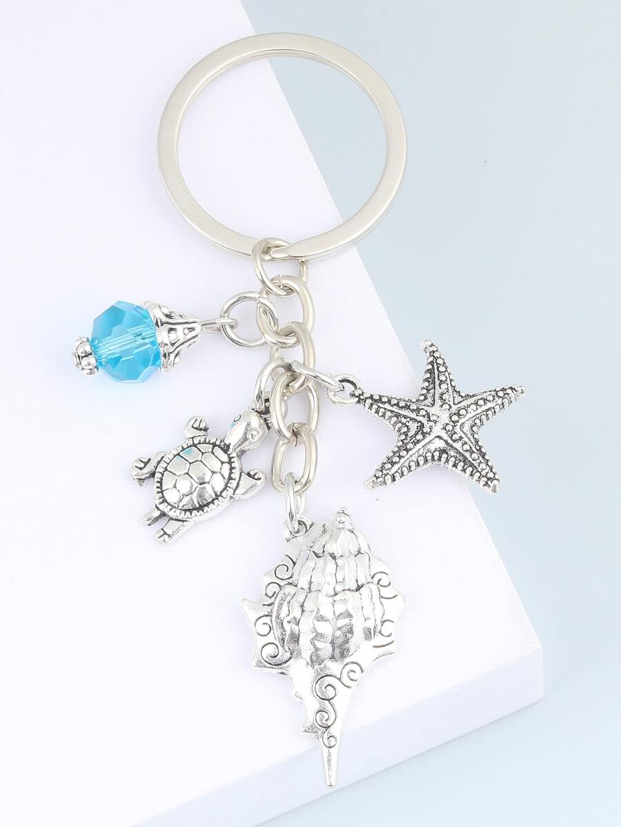 Starfish & Conch Pendant Keychain | SHEIN USA